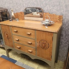 Green vintage sideboard, 1930s