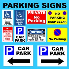 No Parking Plastic Sign