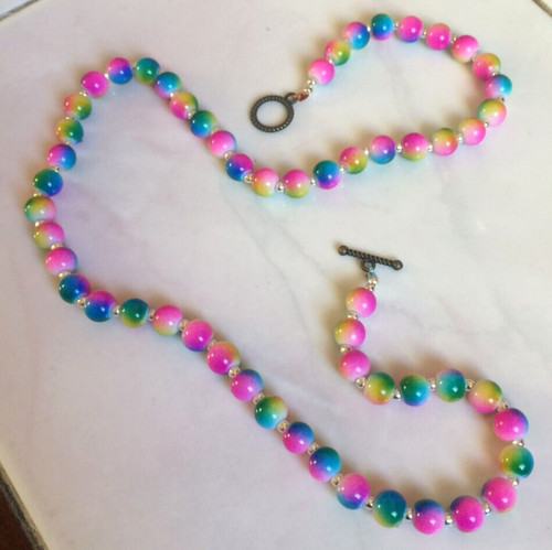 Multi coloured glass bead - multi,