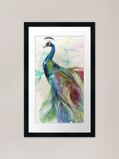 Peacock Dress Framed Art Print