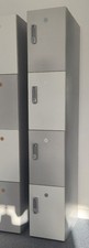 Quality 4 Door Grey Lockers with Secure Combo Lock - School Office Gym Staff