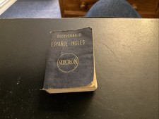 Miniature Dictionary Spanish To English