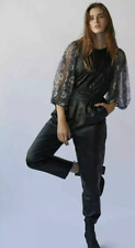 Free People Black Faux Leather