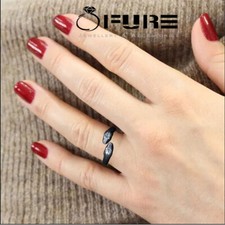 Adjustable Stainless Steel Two Headed Serpent Rings Silver For Women Men Girls
