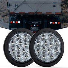 Nilight 2PCS 4" White Round
