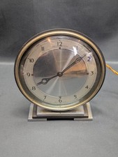 Stunning Art Deco Electric Mantel Clock by Temco with Glass Dial Working Well