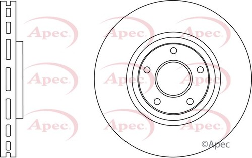 Apec red front brake discs - front,