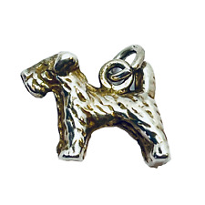 Vintage Bracelet Charm Scottie Dog Terrier Silver 2.36g