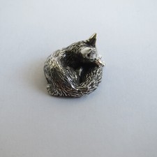 Fox sleeping figurine, solid