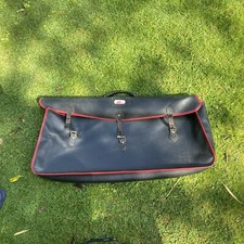 Vintage Mitre Black Cricket Kit Bag Large with Bat Holder Prop Costume 29” x 14”