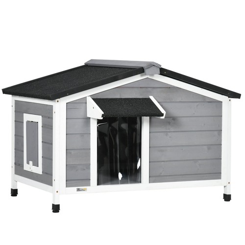Wooden dog kennel - wooden, with