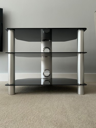 Black glass corner stand - corner,