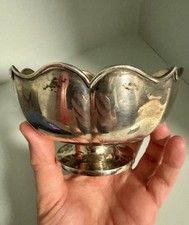 Fine Antique Chinese Export Silver Rose Bowl, Zee Wo, Shanghai 1900 (184g SCRAP)