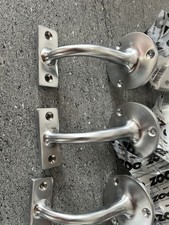 Handrail Stair Brackets/Hand Rail Support Bannister Handrail Satin Chrome 