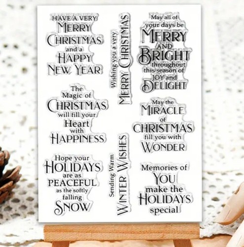 Christmas stamps words - christmas,