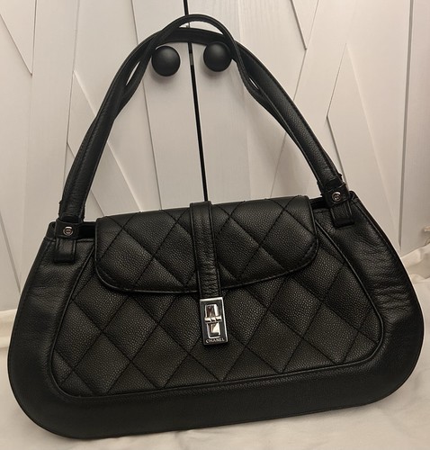 Chanel black quilted shoulder - chanel,