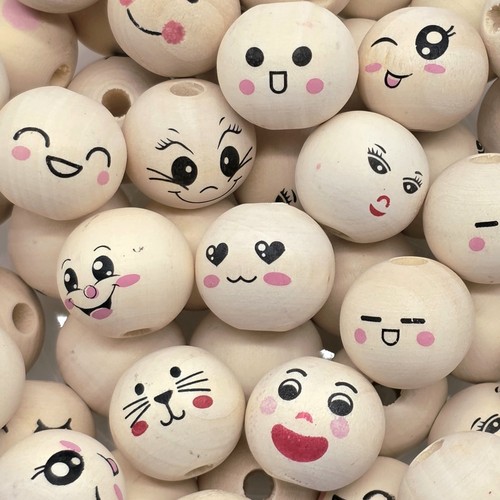 Mixed wooden beads 20mm - 50,