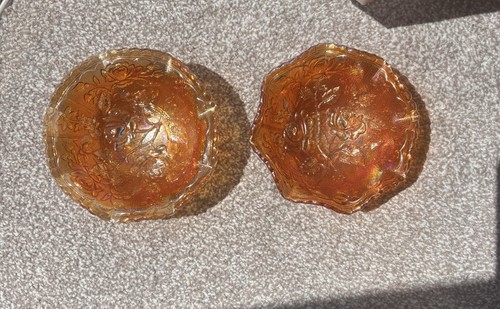 Two vintage marigold amber - two,