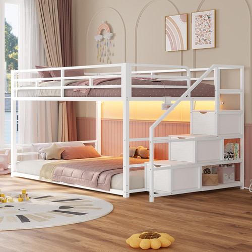 Adorneve low bunk bed twin - bunk,