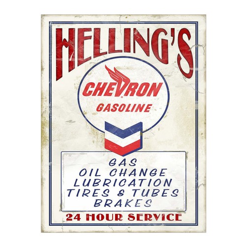 Garage metal tin - metal, plaque