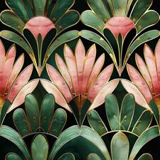 20x Green Pink Pastel Art Deco