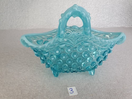 Antique blue pearline - blue, pressed