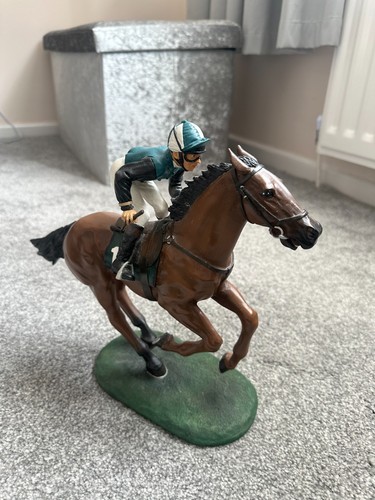 Race horse jockey pottery - &,