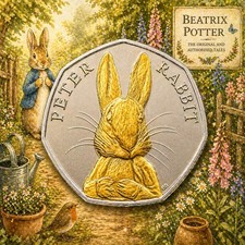 Golden Peter Rabbit 50p Coin