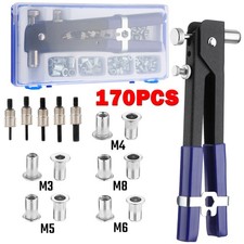 170Pc Hand Nut Rivet Gun