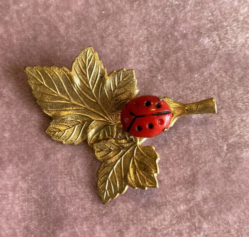 Vintage gold tone leaves with - vintage,