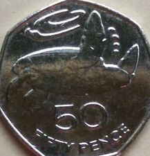 St Helena 🇸🇭& Ascension Coin 50p Pence 2003 BUNC Newfrom Set Sea Turtle Island