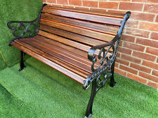 Rustic Cast Iron Garden Bench