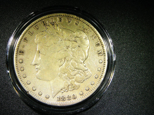 1880 morgan silver - ef+,