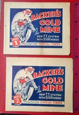 Rare vtg 1930s? BACKER'S GOLD MINE Topical Times Horse Racing System Free Gift