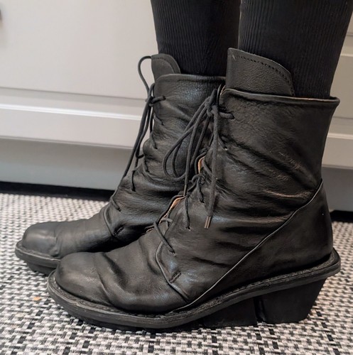 Trippen platform boots black - trippen,