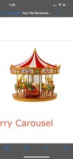 Mr Christmas Very Merry Carousel Santa Reindeer Plays 25 Songs LED Lights Motion