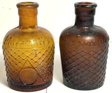 Vintage Lattice Ribbed Amber