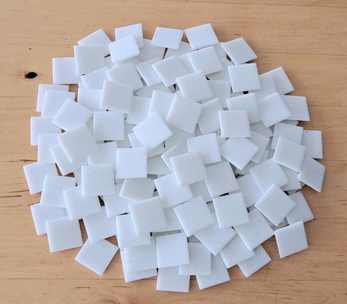 200 white glass mosaic - glass,