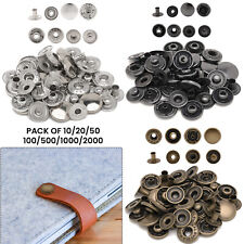PRYM Brass S Spring Press Studs Snap Fasteners 10-2000pcs for Leather Clothes