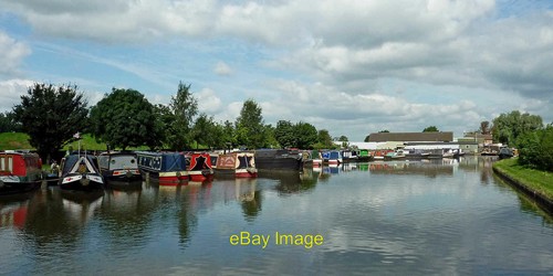 Photo 12x8 moored narrowboats - 12x8,