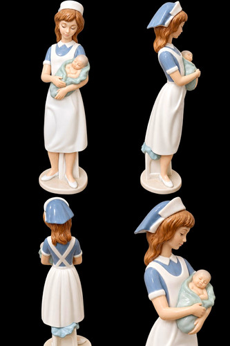 Nao lladró nurse holding - nao,