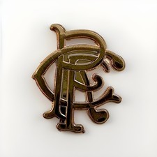 Rangers FC Monogram Crest Pin Badge – Classic Gold RFC Logo