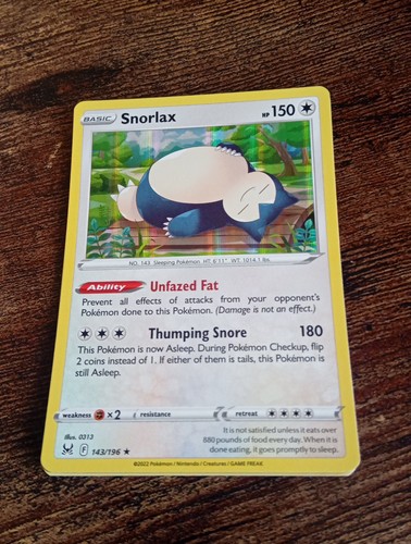 Pokémon tcg snorlax holo rare - snorlax,