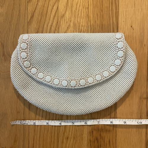 Vintage pale blue - blue, beaded
