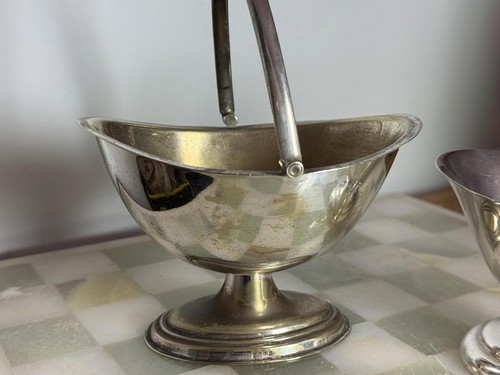 Vintage silver plate sugar - vintage,