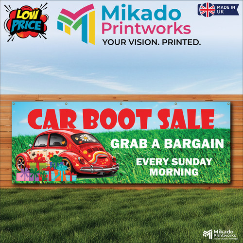 Car boot sale banner - sale,