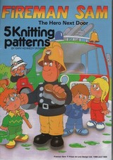 Fireman Sam Gary Kennedy Intarsia 5 Knitting Patterns Children's Adults 24"-44"