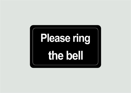 Please ring the - bell, laminated