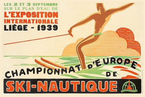 Poster liege water - liege, ski