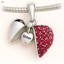 I Love You Crystal Heart Charm